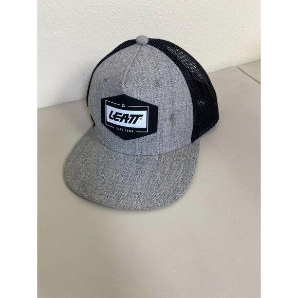 Leatt Gray Trucker Racing Cape town Black Mesh Baseball Cap Snapback One Size - Picture 1 of 12